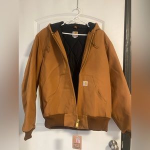 carhartt men’s duck active quilted flannel lined jacket